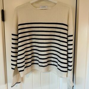 La Ligne Boyfriend Lean Lines Sweater in Cream